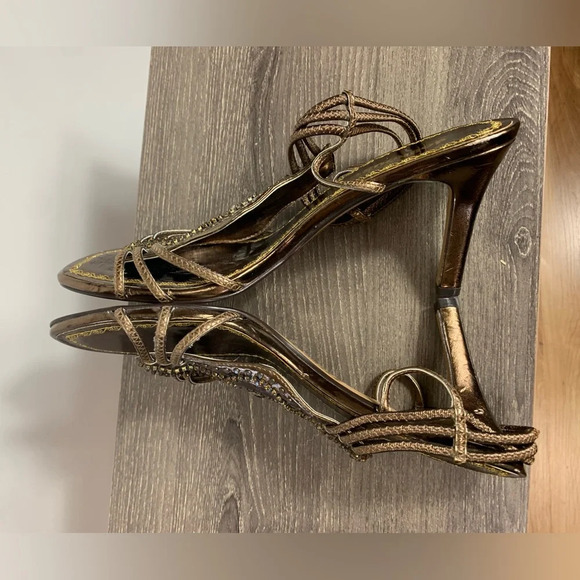 Dollhouse Womens Strappy Jewelled Heeled Sandals Sz 8 Boho Whimsy Fairycore FLAW - Picture 7 of 16